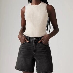 Levi’s ‘94 Baggy Shorts Midrise Loose Through The Hips And Thighs Dark Grey New